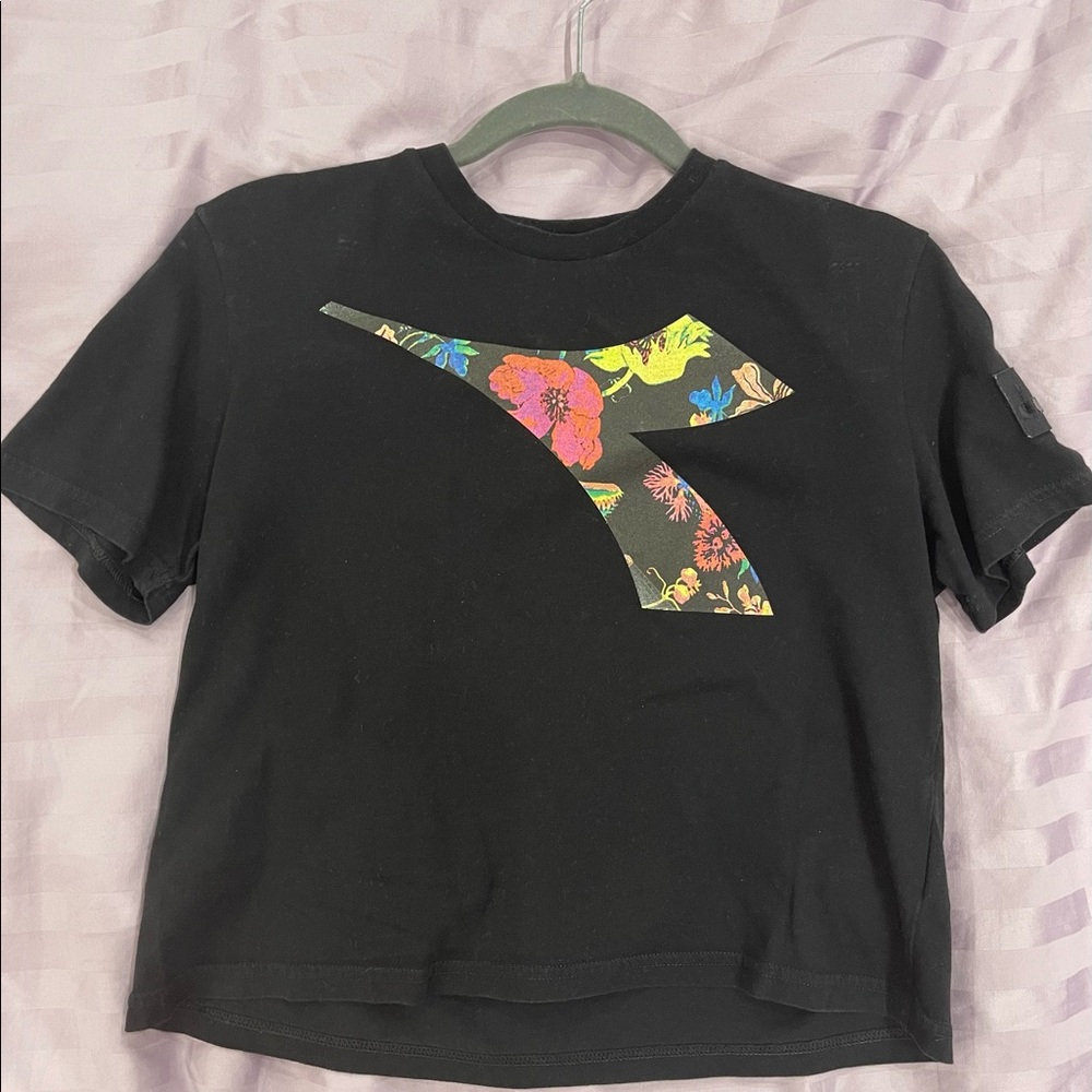 Diadora Matching Floral/Black Set (T-Shirt & Shorts)